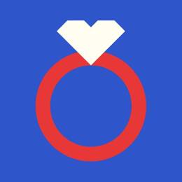 Icone d'une bague de mariage.