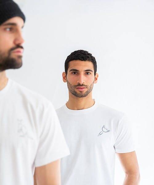 Tshirts blancs mixte avec motifs animaux fabriqués en France. 