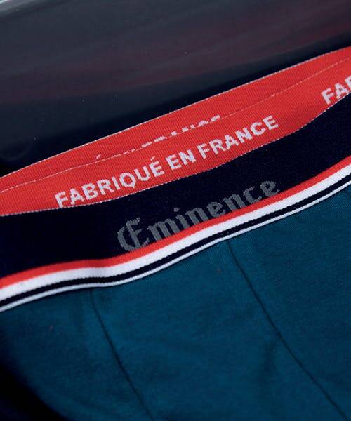 Boxer Eminence avec liseré bleu blanc rouge fabriqué en France.
