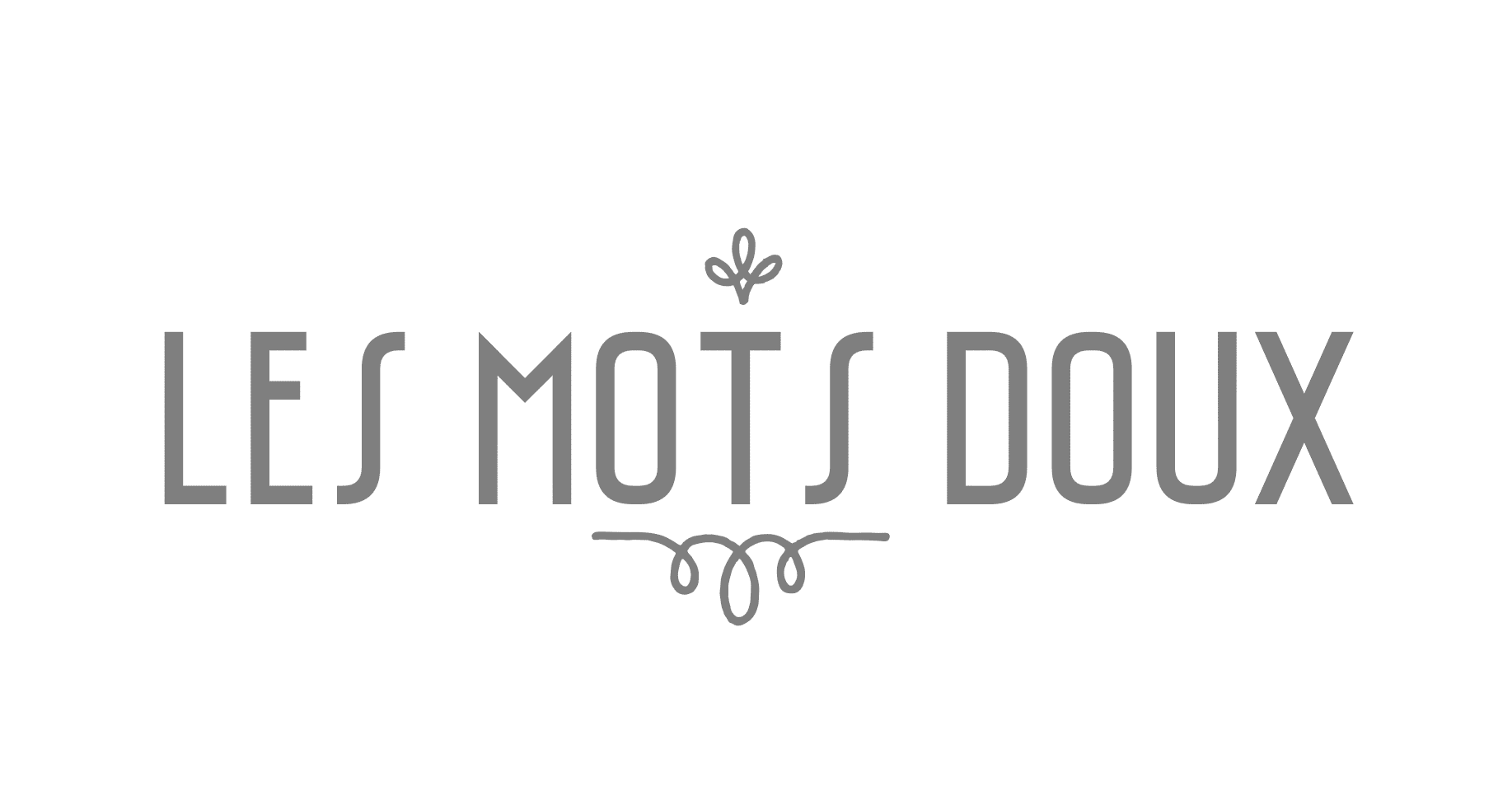 Logo de la marque Les Mots Doux fabricants de bijoux personnalisés fabriqués en France.
