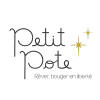 Logo de la marque Petit Pote fabricant de vêtements et accessoires fabriqués en France pour enfant.