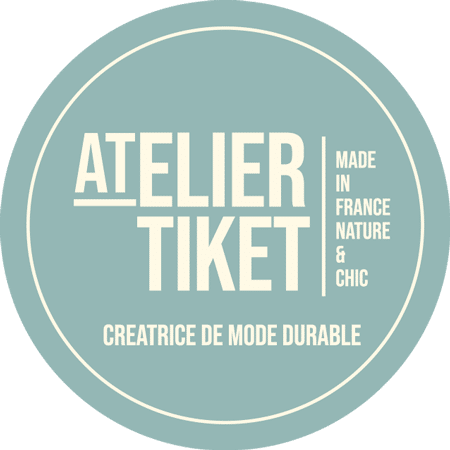 Logo de la marque Atelier Tiket fabricant de vêtements femmes fabriqués en France avec des tissus d'exception.