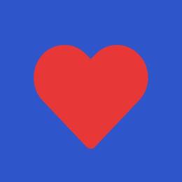 Icone avec un cœur rouge pour la Saint-Valentin