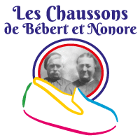 Logo de la marque Les Chaussons de Bébert et Nonore, marque de chaussons, babouches, mules et charentaises Made in France.
