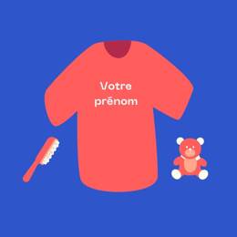 Icone d'un t-shirt personnalisé avec prénom.