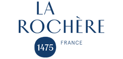 Logo de la marque La Rochère fabricant de produits en verre fabriqués en France pour la table et la décoration.
