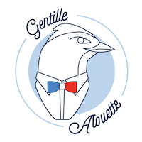 Logo de la marque Gentille Alouette fabricant d'accessoires Made in France pour cérémonie.