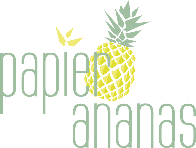 Logo de la marque papierananas fabricant de papeterie, carterie, accessoires et textile Made in France.