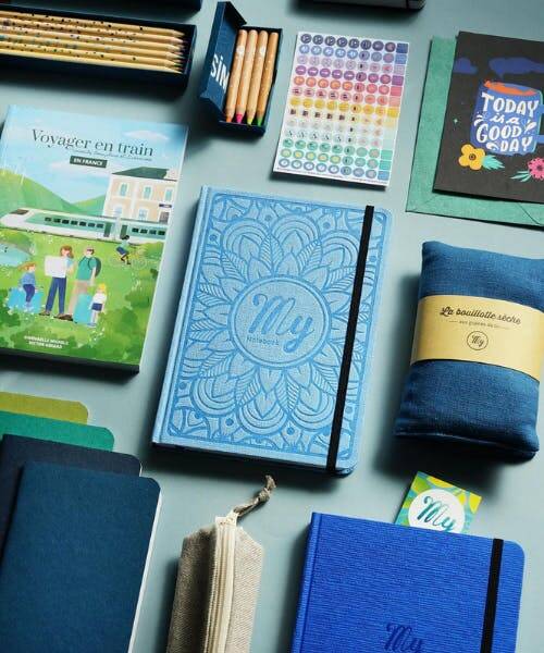Photos de carnets, bloc-notes et trousses fabriqués en France par My 365.