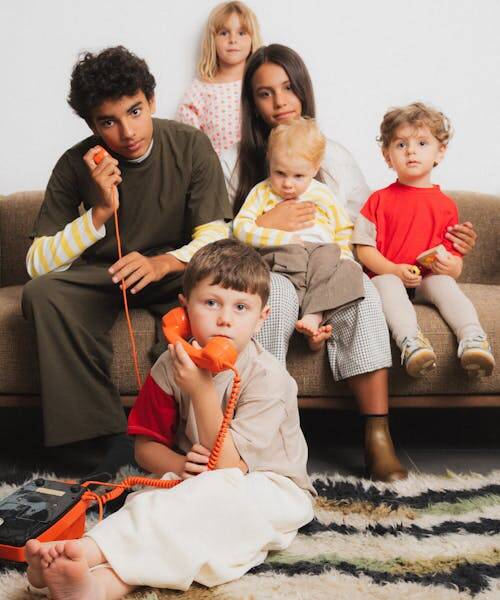 Famille portant des tenues fabriquées en France par KOTCH&THEGANG.