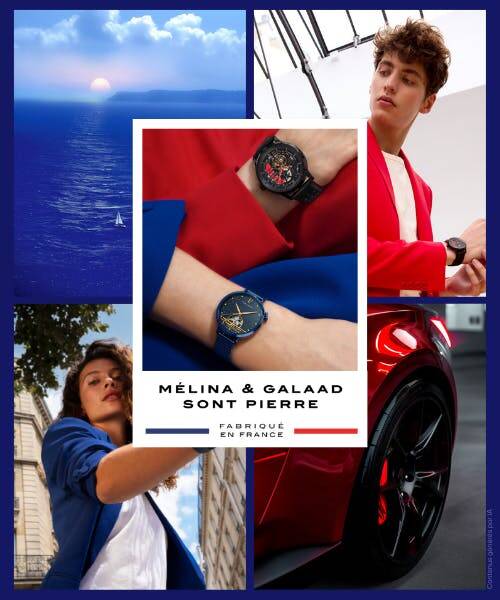 Photos des montres Mélina et Galaad fabriquées en France par Pierre Lannier.