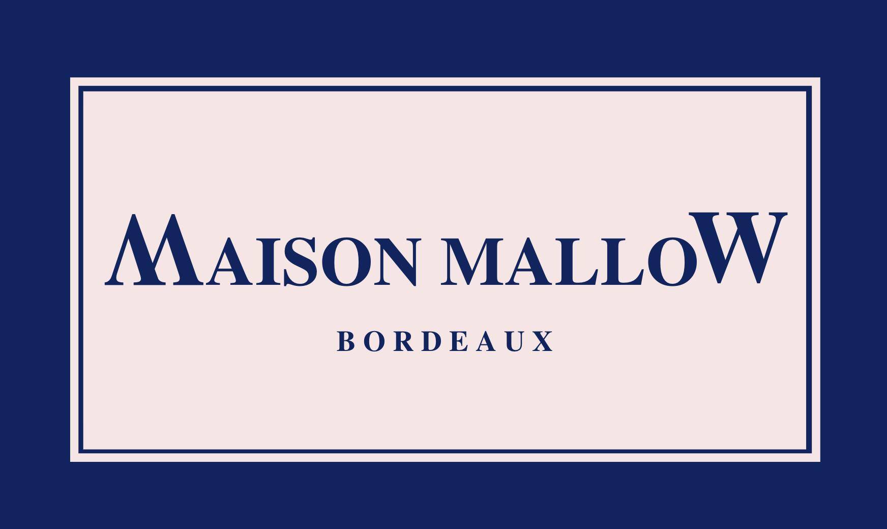 Logo de la marque Maison Mallow fabrication d'objets déco, de bijoux et de vêtements fabriqués à la main en France.
