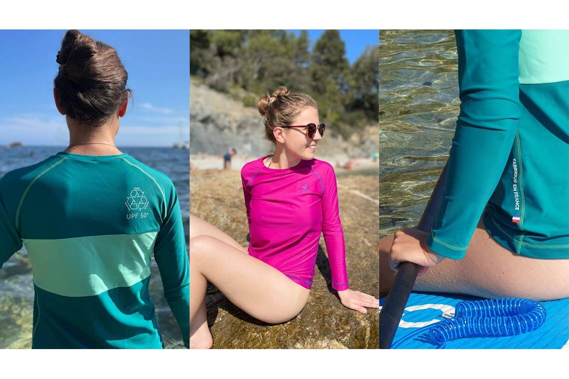 Lycra de bain porté par une femme à la plage pour se protéger des rayons du soleils.