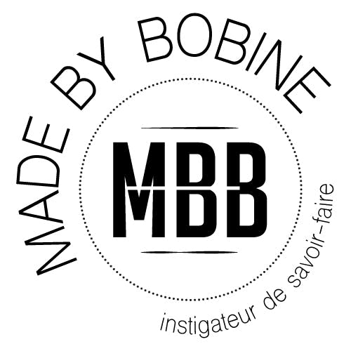 Logo de la marque Made By Bobine fabricants de mobiliers, luminaires et accessoires de mode fabriqués en France.