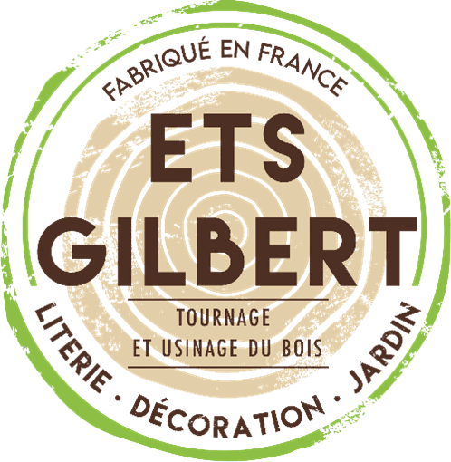 Logo de la marque ETS, Établissement Gilbert, fabricant de meubles en bois français.