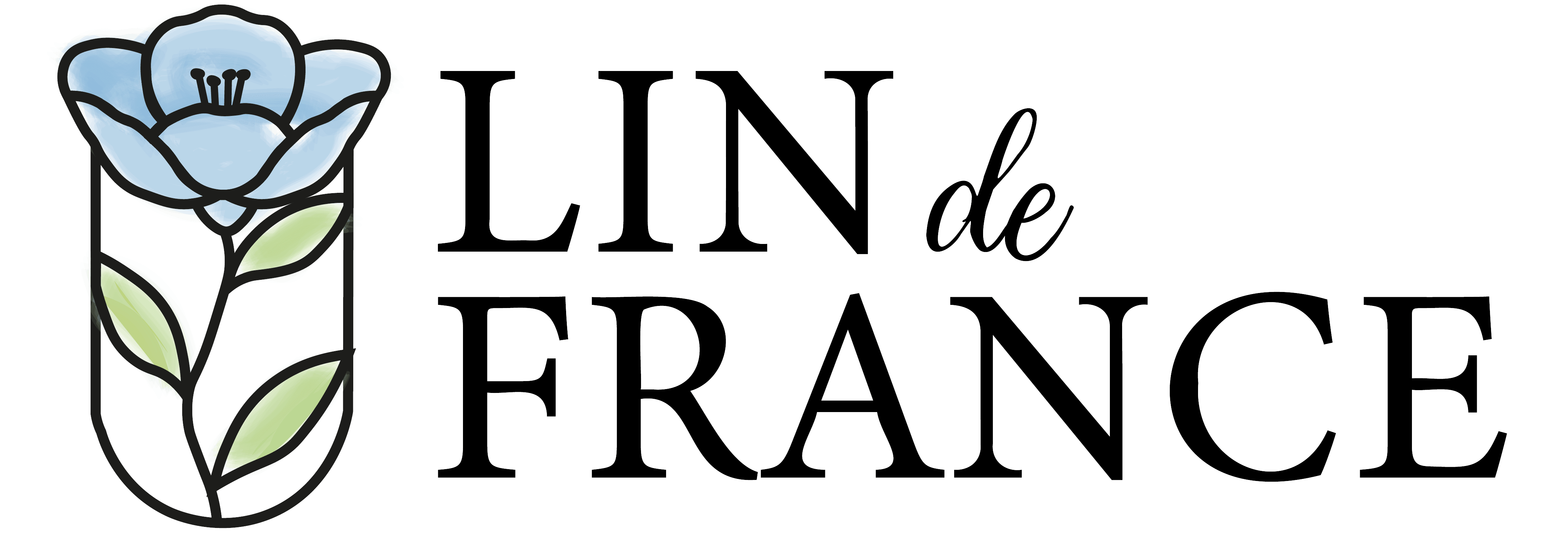 Logo de la marque Lin De France de la société Lemaitre Demeestere fabricant de textile en lin.