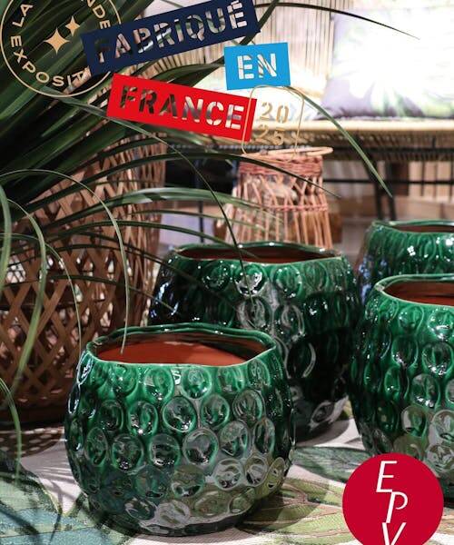 Pot écaille Jade en terre cuite fabriqué en France par Les Poteries d’Albi.