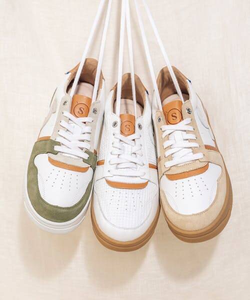 Les trois baskets best Sellers Sessile qui sont réparables, recyclables et fabriquée sen France.