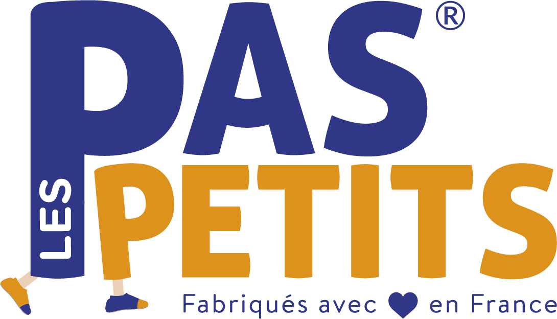 Logo société Les Pas Petits. Chaussons Made in France.