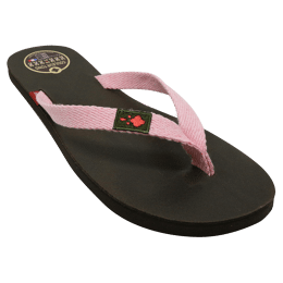 Tong cuir MOOREA Choco/Rose