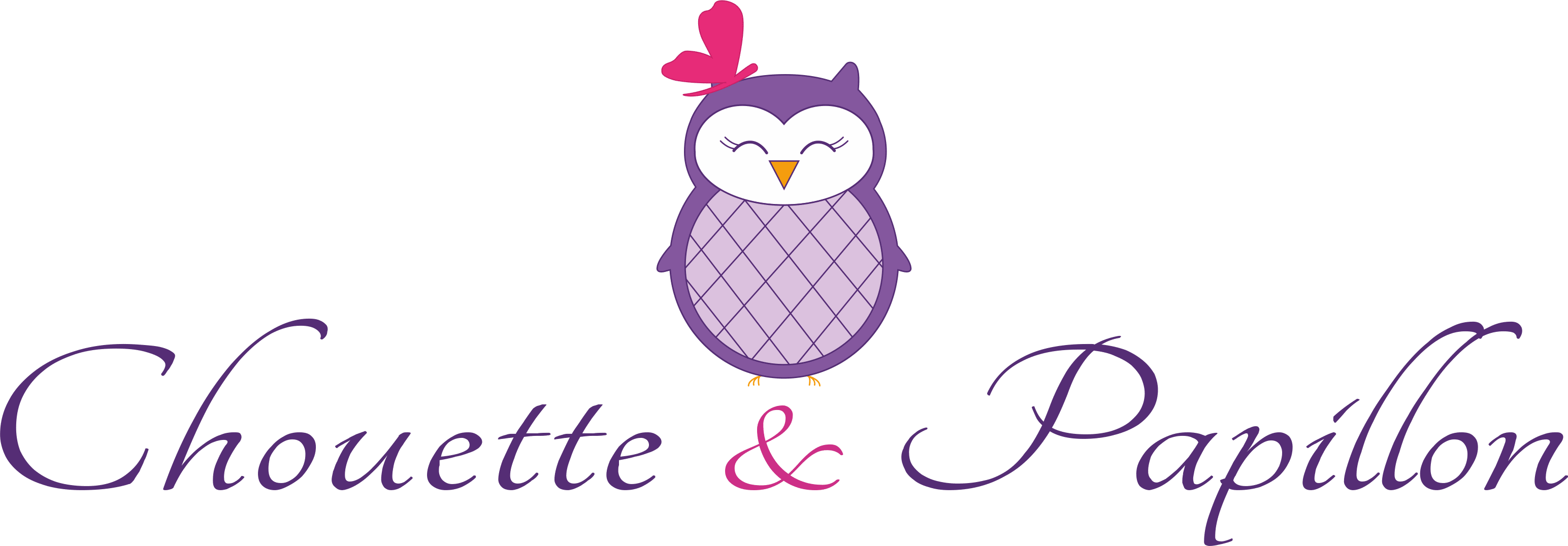 Logo entreprise Chouette et Papillon artisan français d'accessoires pour cheveux pour bébé et fill.
