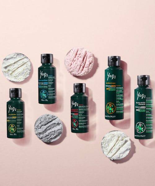 Shampoings vegan en poudre Made in France de la marque Yodi