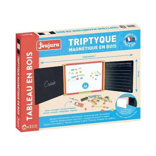 Jeujura - Triptyque en bois teinté magnétique