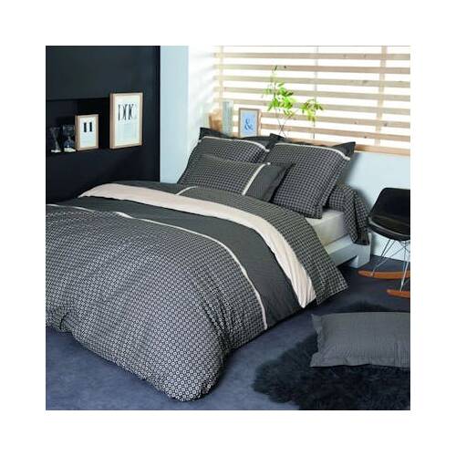 Tradilinge - Housse de couette gatsby à imprimés géométriques