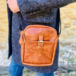 Sacoche Homme en Cuir Marron Vintage - Richard