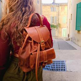 Sac à Dos en Cuir Marron Vintage - Baroudeur