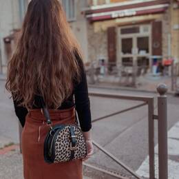 Sac en Cuir Léopard - Nathalie Taille S