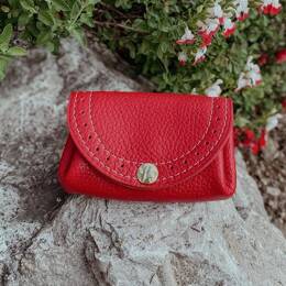 Porte-Monnaie Cuir Rouge - Mathilde