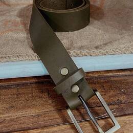 Ceinture Cuir Unisexe Kaki 35mm