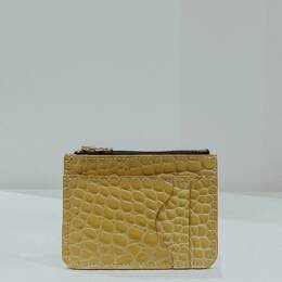 Porte-Monnaie Cuir Jaune Croco - Giulia