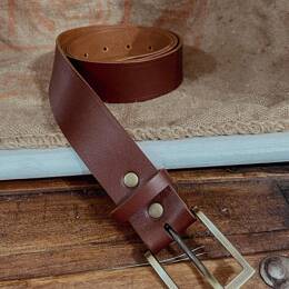 Ceinture Cuir Unisexe Marron Foncé 35mm