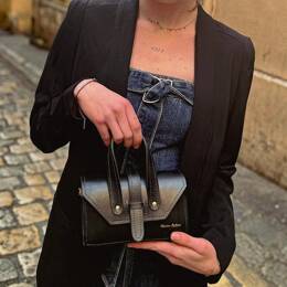 Petit Sac en Cuir Noir - Suzanne