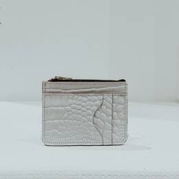 Porte-Monnaie Cuir Blanc Croco - Giulia