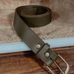 Ceinture Cuir Unisexe Kaki 30mm