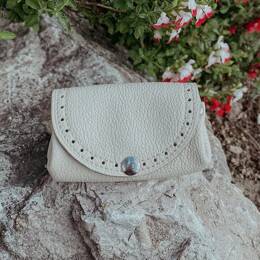 Porte-Monnaie Cuir Blanc - Mathilde