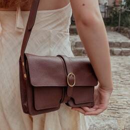 Sac en Cuir Marron Chocolat - Justine