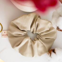 Chouchou beige sable - 100% coton gabardine - En stock