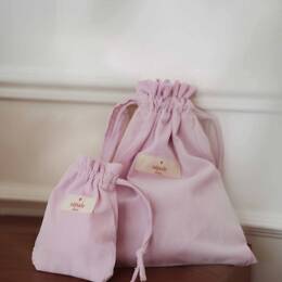 Pochon Lilas - 100% Coton micro côtelé - En stock