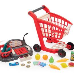 Chariot de supermarché pour enfants, caisse enregistreuse et accessoires