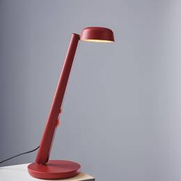 La lampe Polux - Rouge sombre & Corail