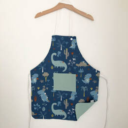 Tablier enfant -  Dinosaure/jade