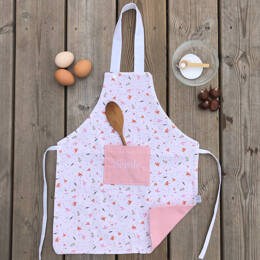 Tablier enfant - Forêt/rose