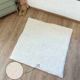 Tapis de jeu nomade et évolutif -Ecru doré