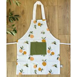 Tablier de cuisine enfant - Fruit/vert olive