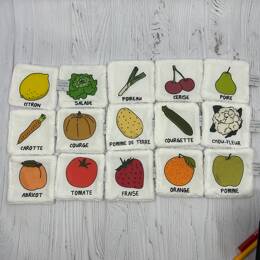 15 cartes lingettes fruits et légumes