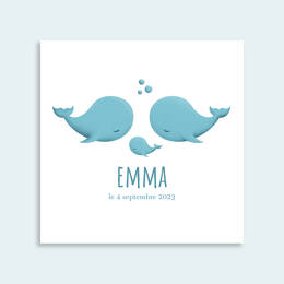 Faire-part Baleines